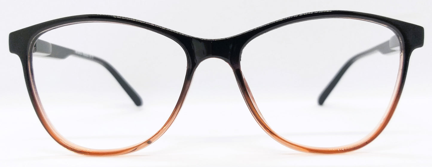 VE Black & Orange Round Frame for Men & Women