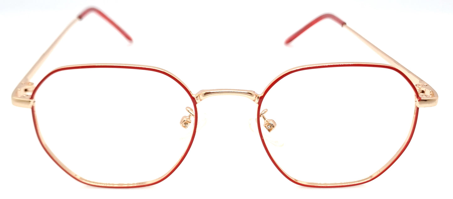 VE Red Geometry Frame for Men & Women
