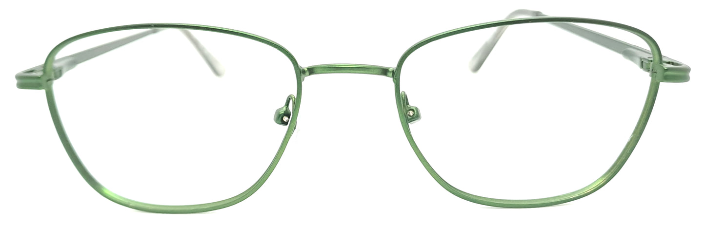 VE Green Oval Metal Frame for Men & Women