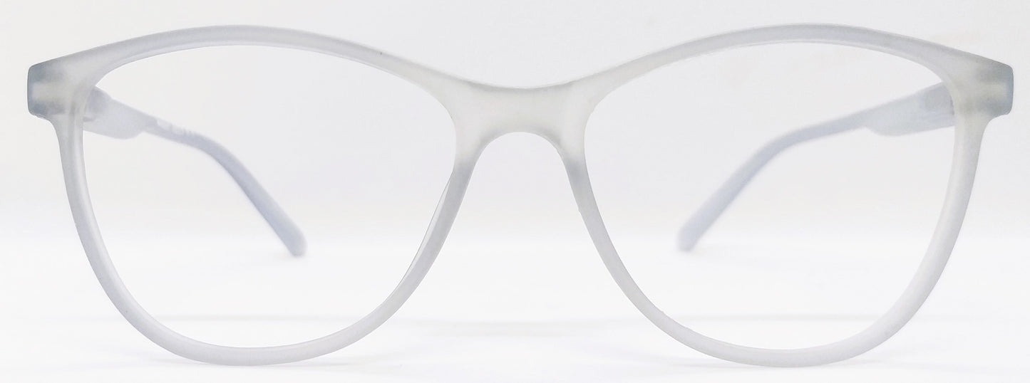 VE Transparent Grey Round Frame for Men & Women