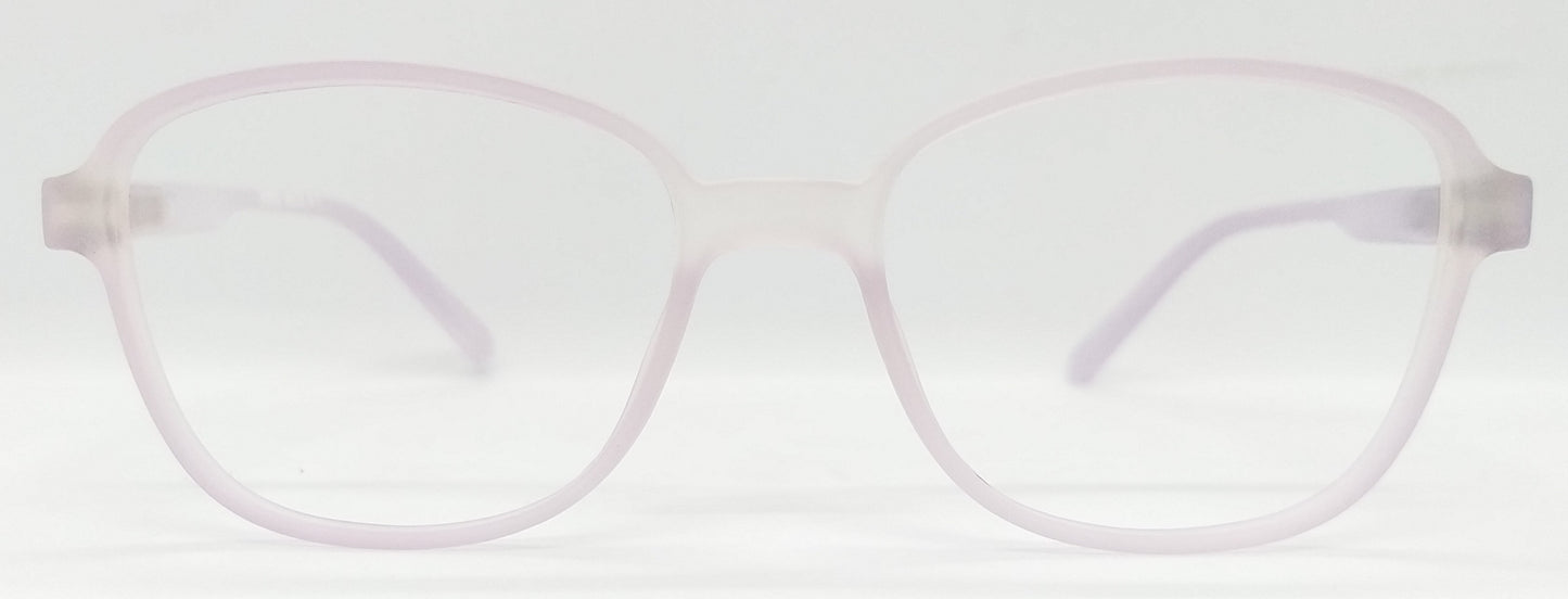 VE Transparent Pink Square Frame for Men & Women