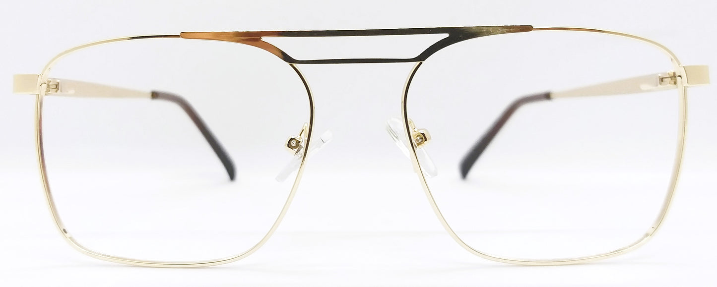 VE Square Gold Metal Frame for Men & Women
