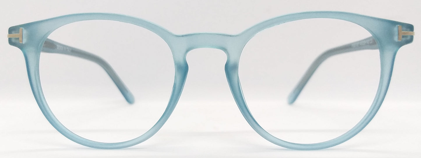 VE Sky Blue Round Frame for Men & Women