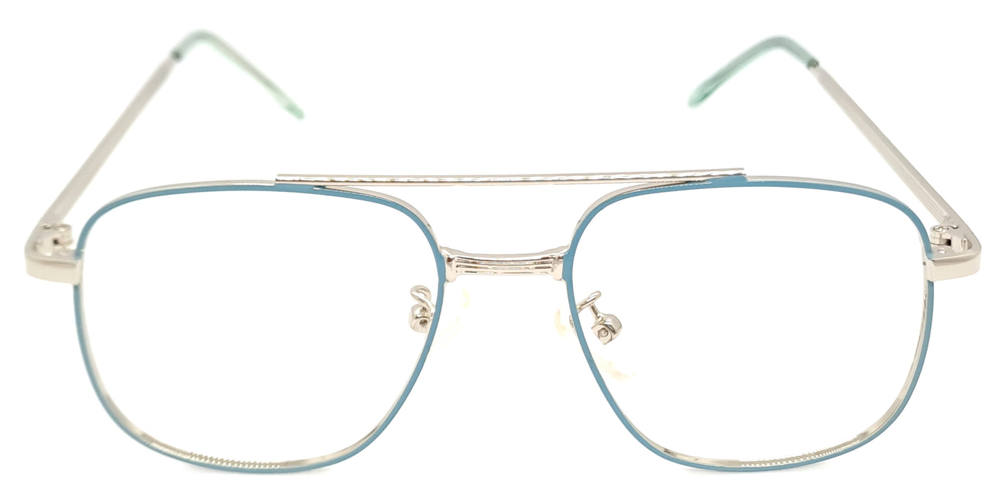 VE Teal Blue Square Frame for Men & Women