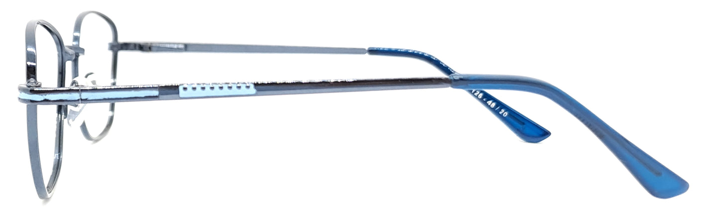 VE Blue Oval Metal Frame for Men & Women