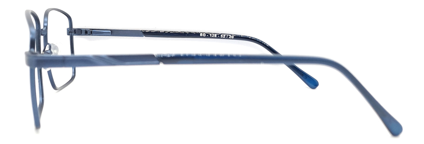 VE Blue Rectangle Metal Frame for Men & Women