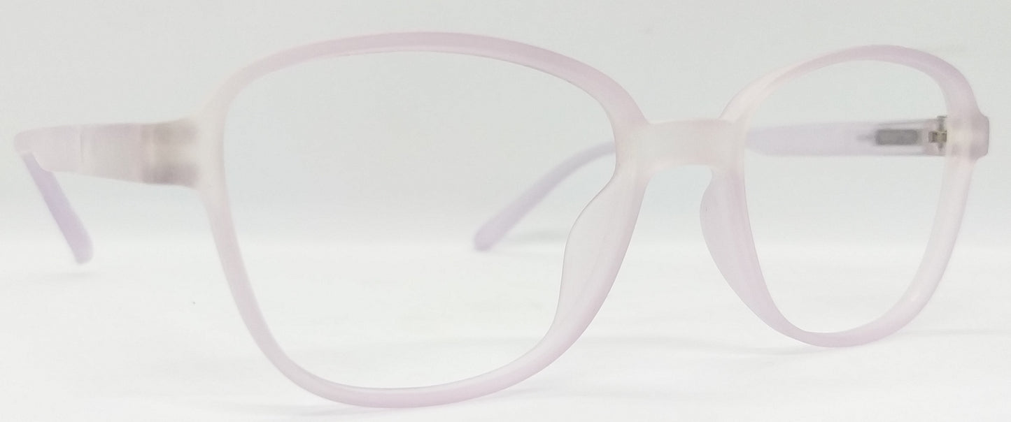 VE Transparent Pink Square Frame for Men & Women