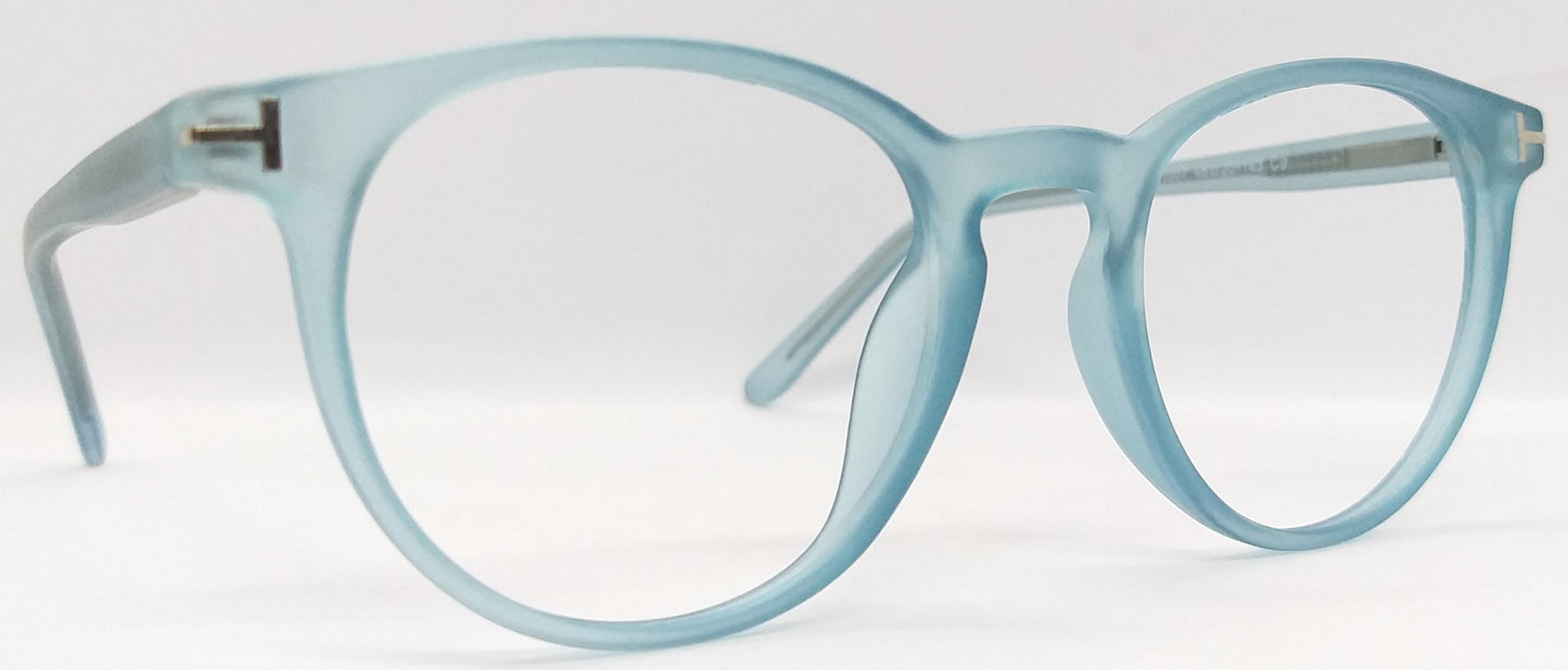 VE Sky Blue Round Frame for Men & Women
