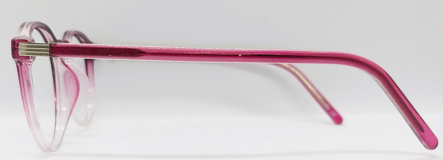 VE Target Purple & White Transparent Square Frame for Men & Women