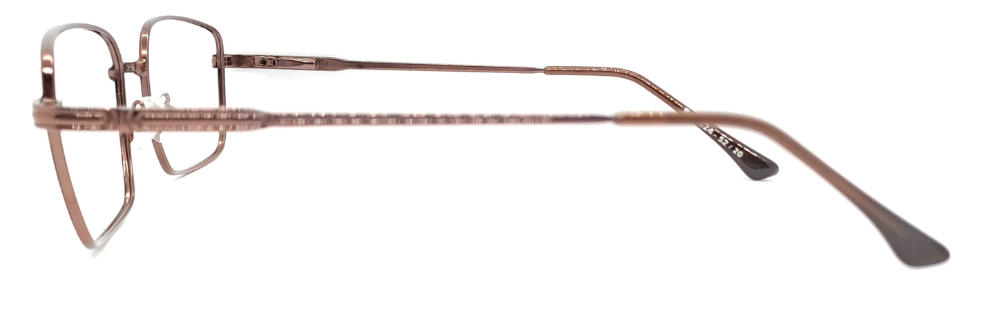 VE Black & Brown Rectangle Metal Frame for Men & Women