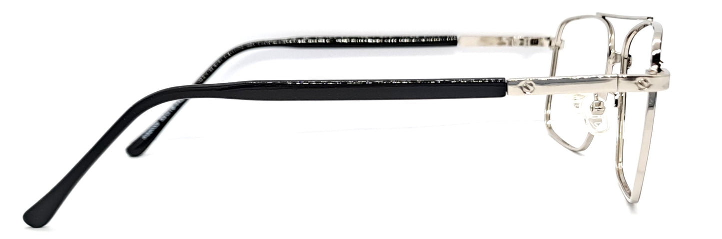 VE Rectangle Black & Silver Frame