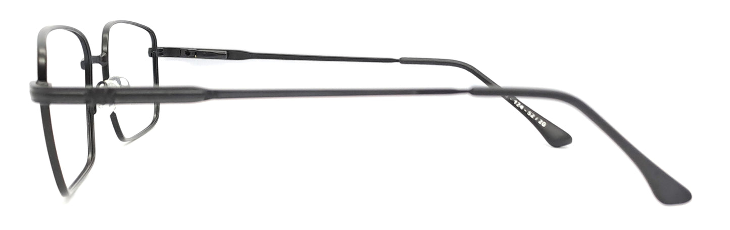 VE Black Rectangle Metal Frame for Men & Women