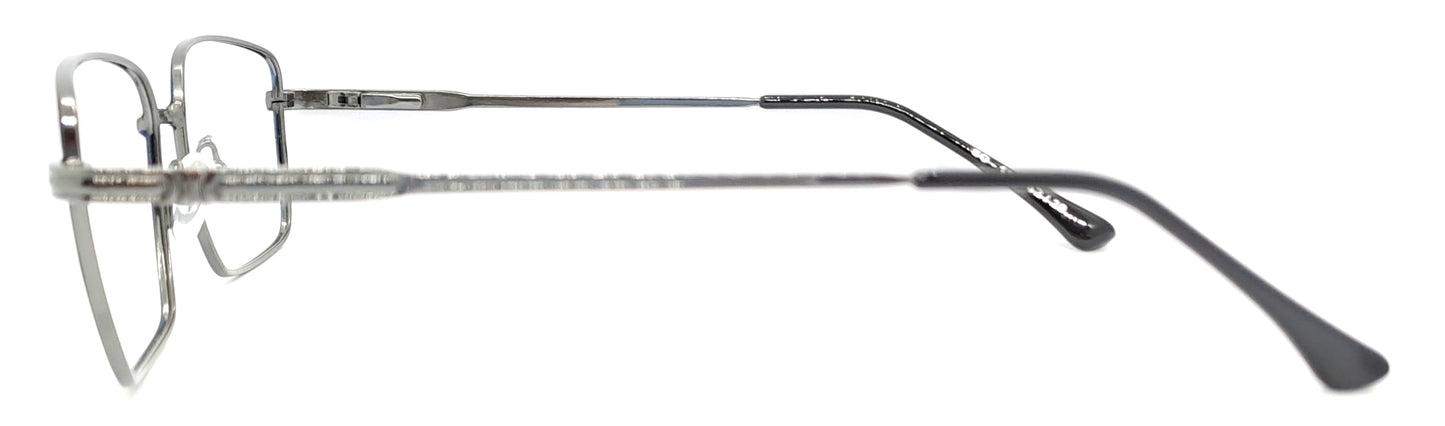 VE Blue & Gunmetal Rectangle Metal Frame for Men & Women