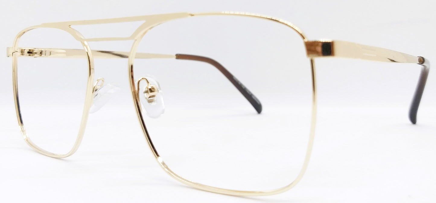 VE Square Gold Metal Frame for Men & Women