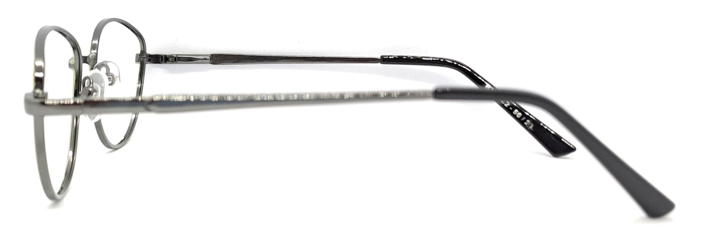 VE Lemon & Gunmetal Oval Metal Frame for Men & Women