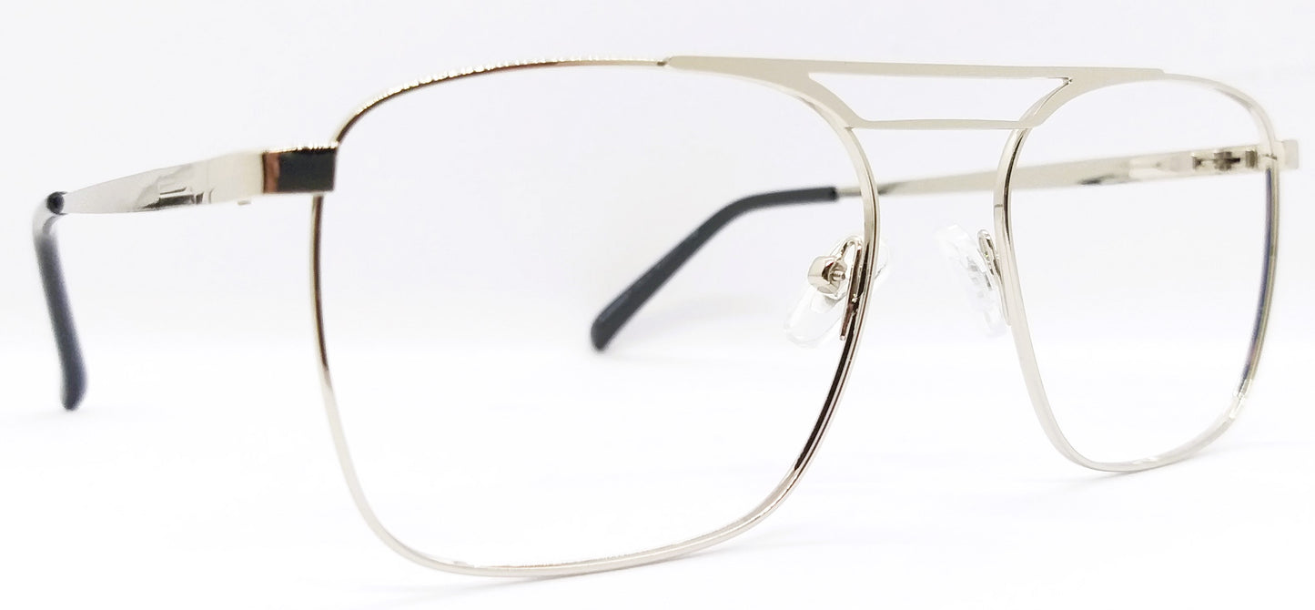 VE Square Sliver Metal Frame for Men & Women