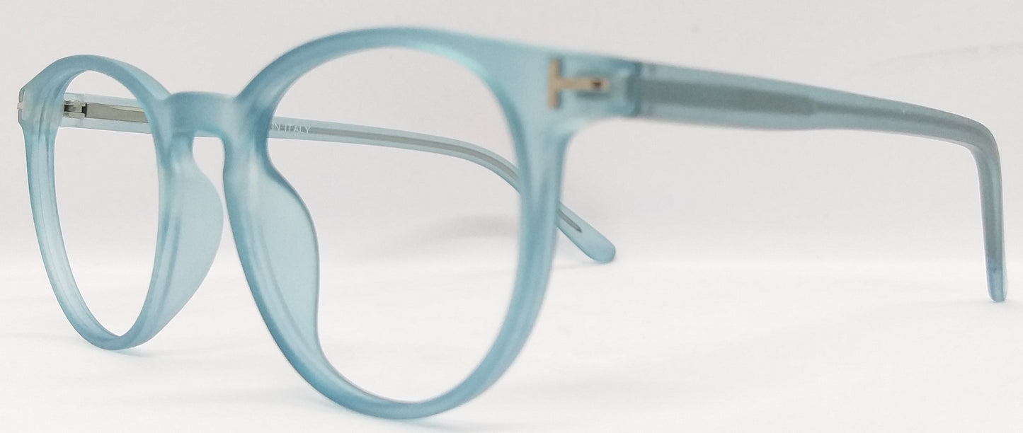 VE Sky Blue Round Frame for Men & Women