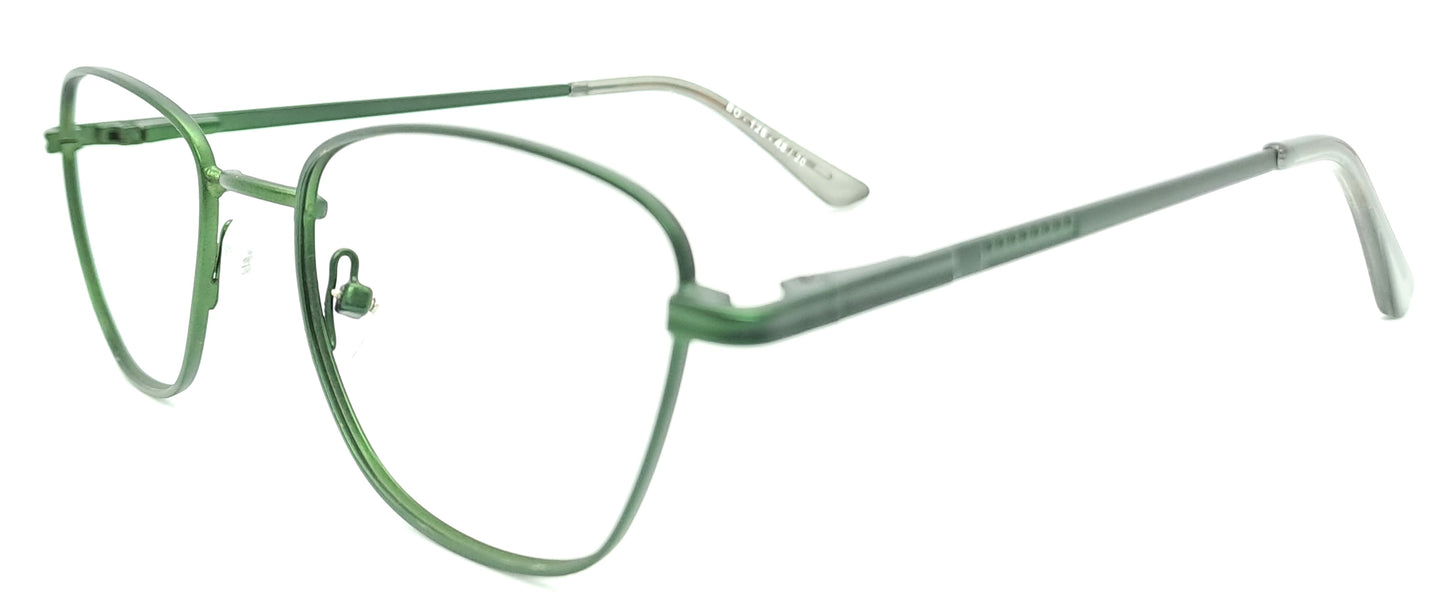 VE Green Oval Metal Frame for Men & Women
