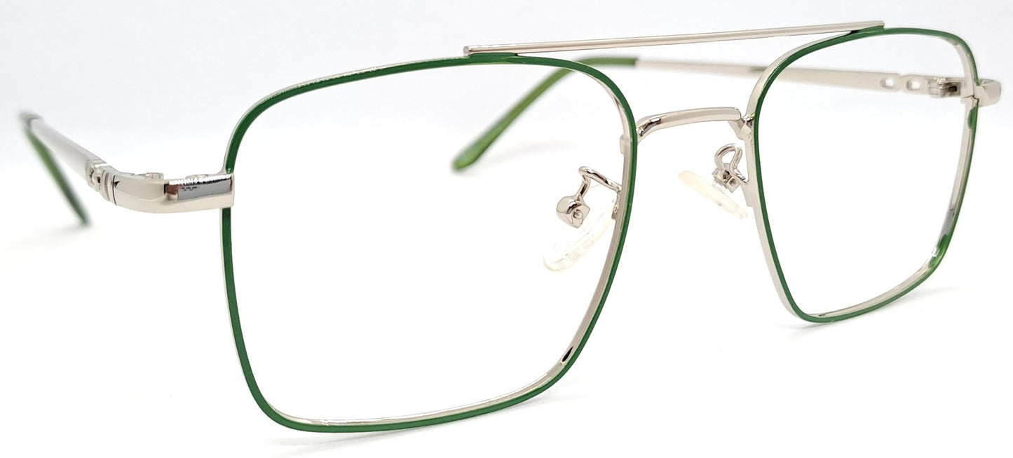 VE Green & Silver Square Frame