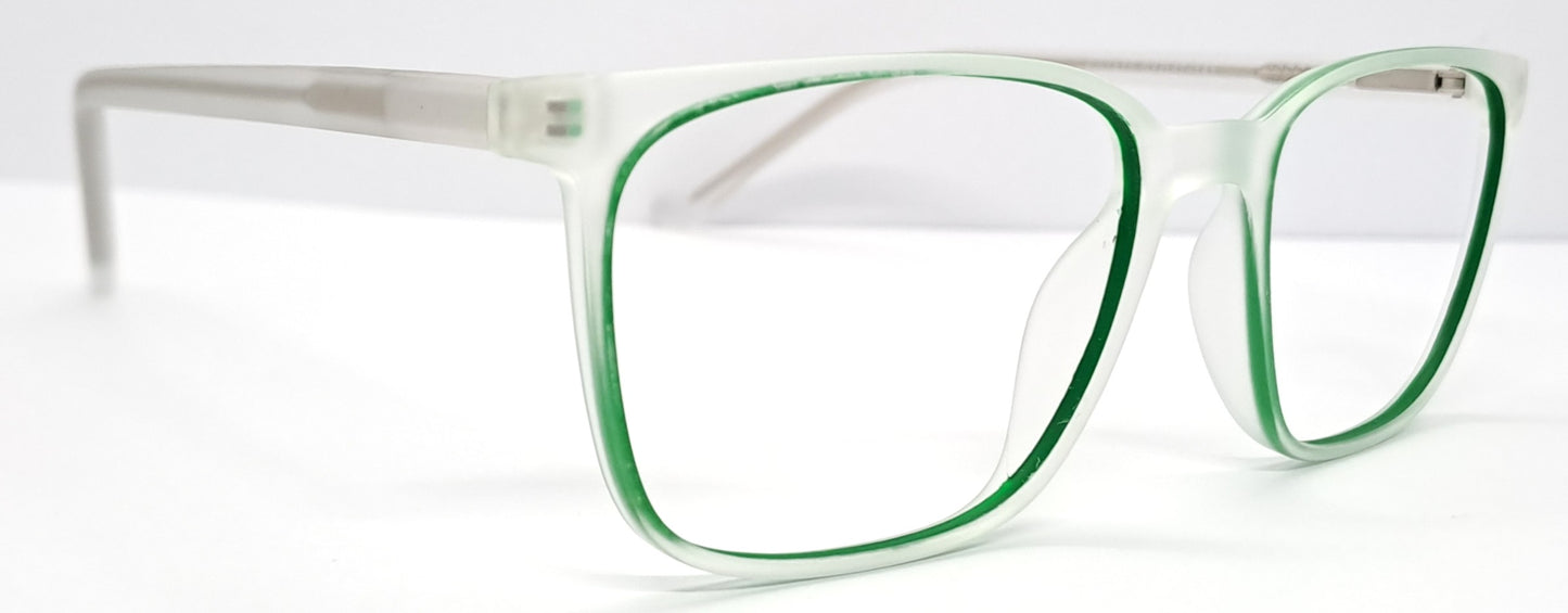 VE Rectangle White & Green Frame