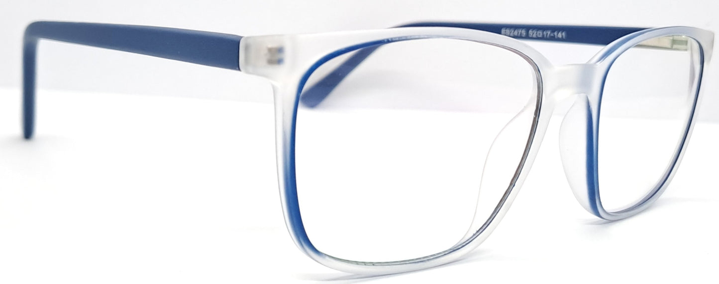VE Rectangle White & Blue Frame