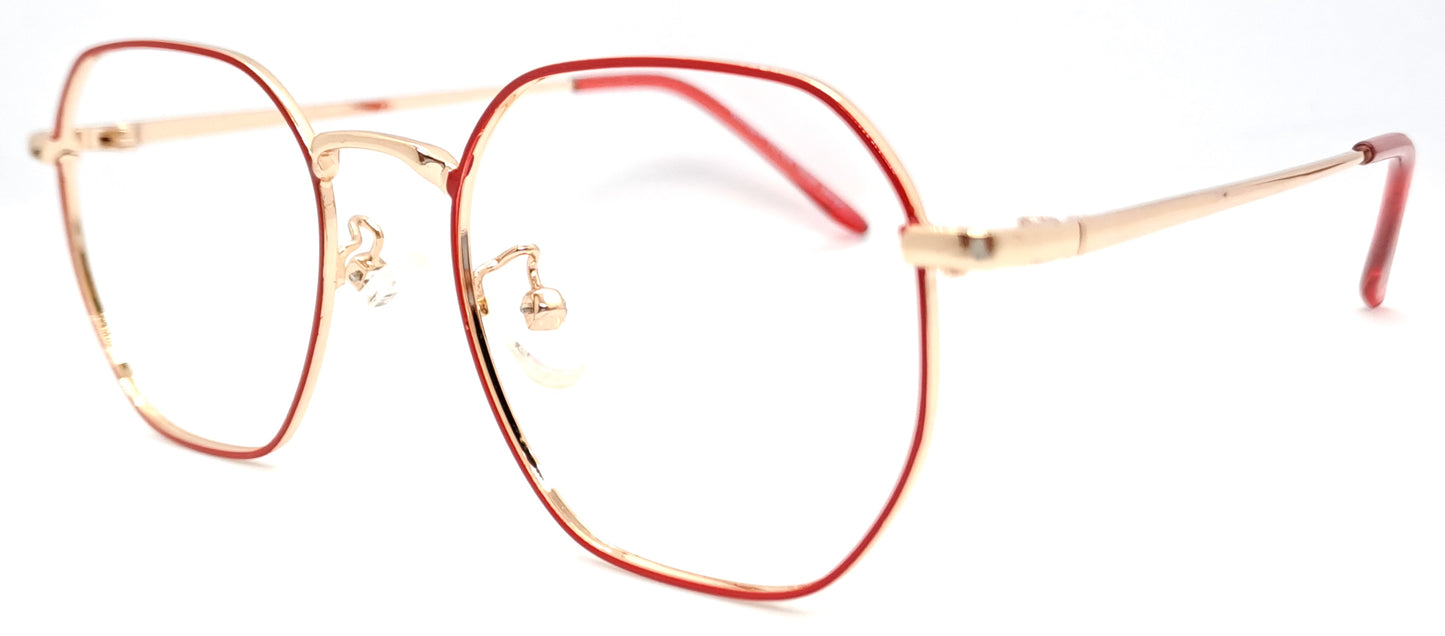 VE Red Geometry Frame for Men & Women