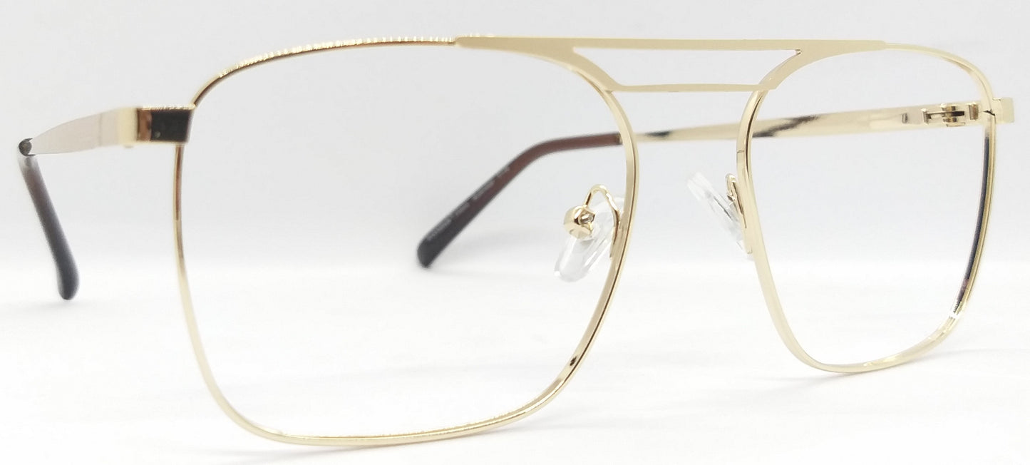 VE Square Gold Metal Frame for Men & Women