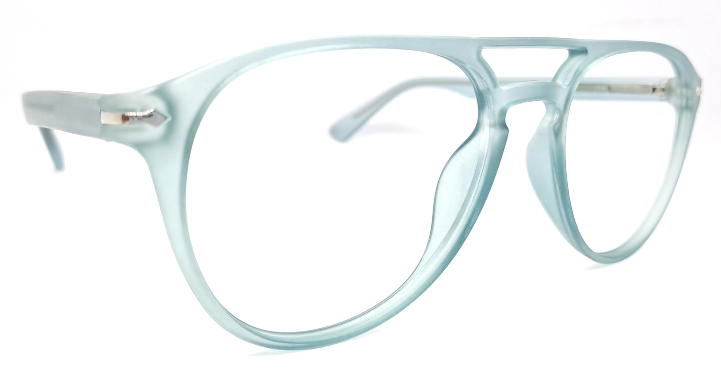 VE Transparent Blue Aviator Frame for Men & Women