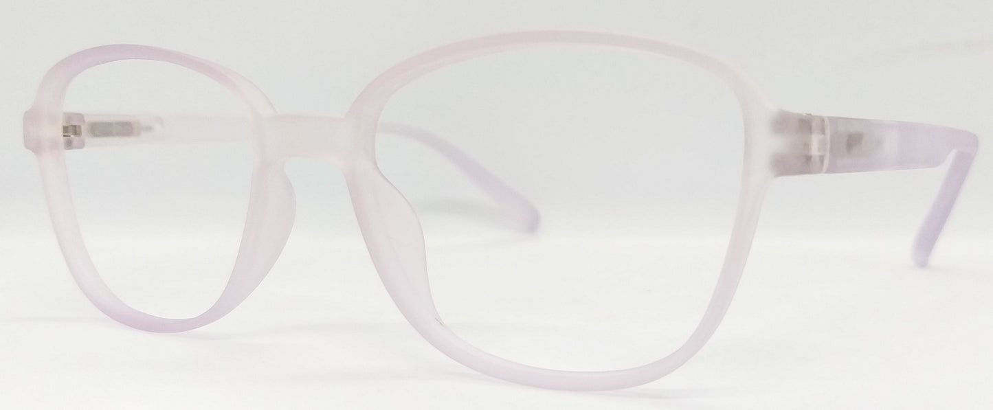 VE Transparent Pink Square Frame for Men & Women
