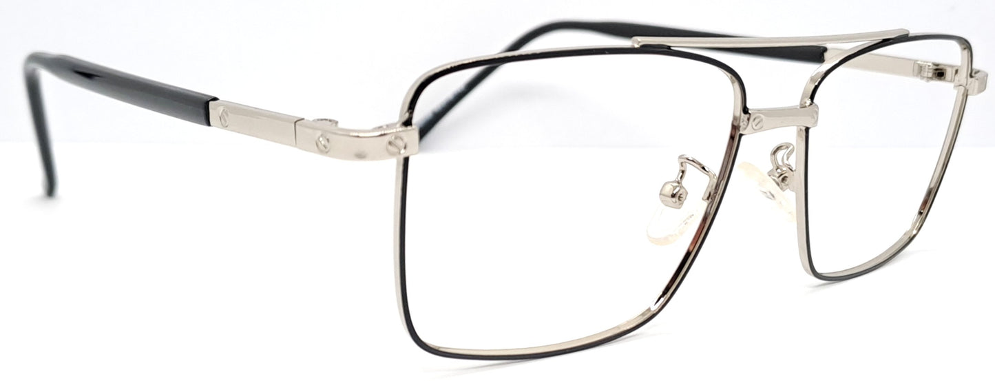 VE Rectangle Black & Silver Frame