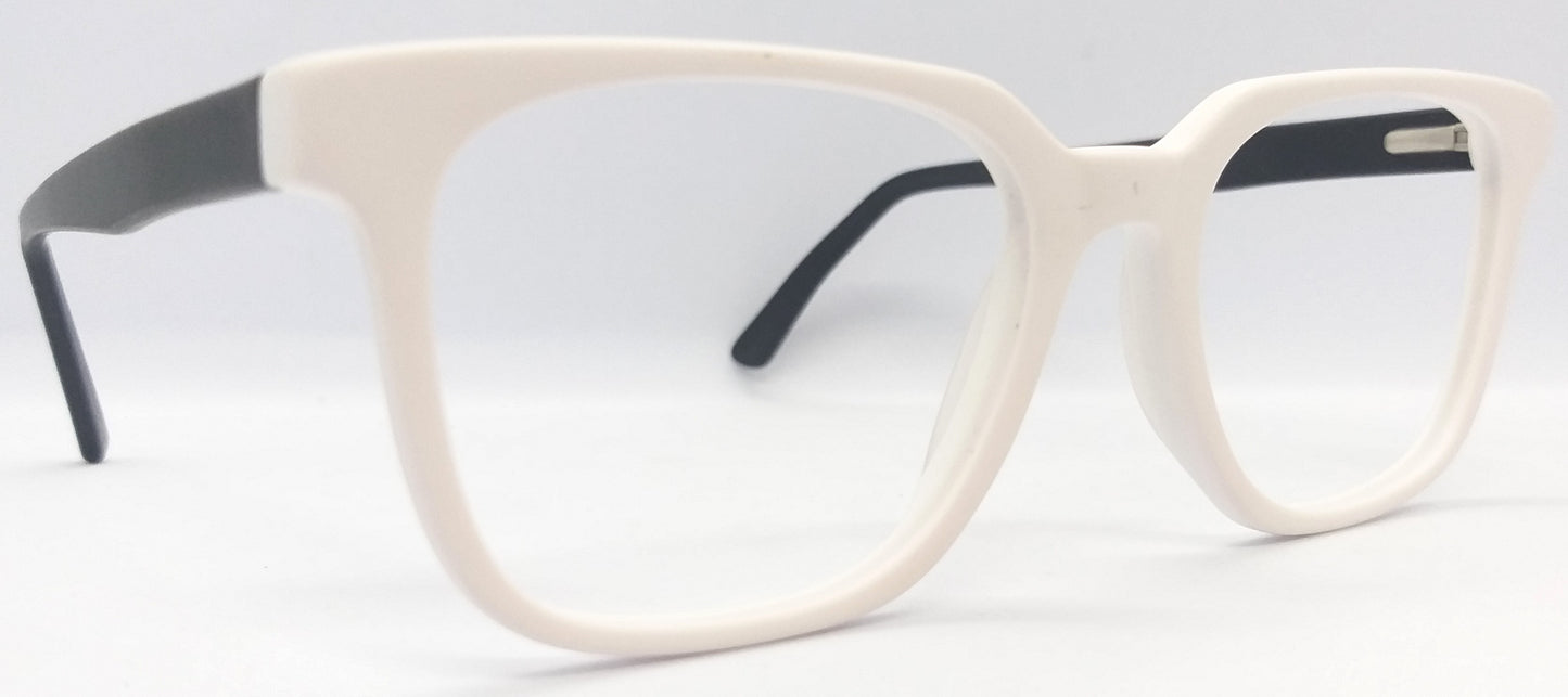 VE Pure White Square Hustle Frame for Men & Women