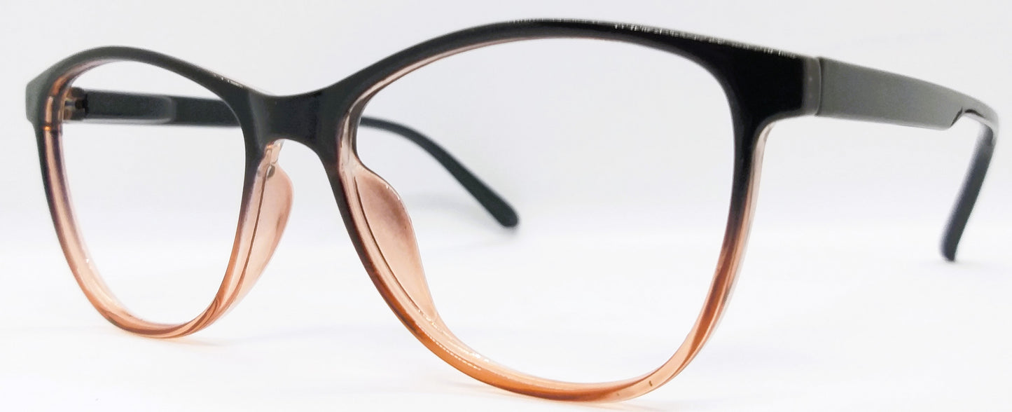 VE Black & Orange Round Frame for Men & Women