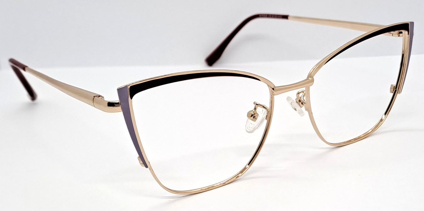 VE Cateye Brown & Golden Frame
