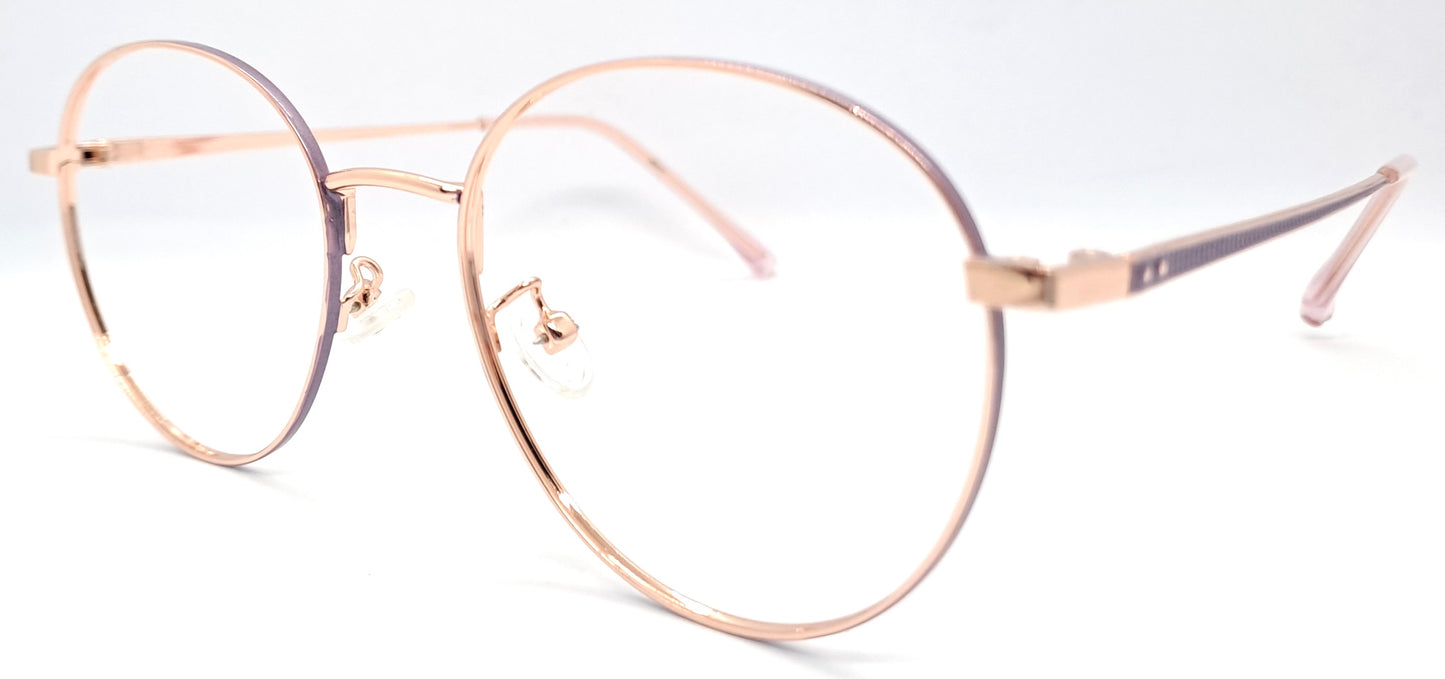 GA Purple Round Metal Frame for Men & Women