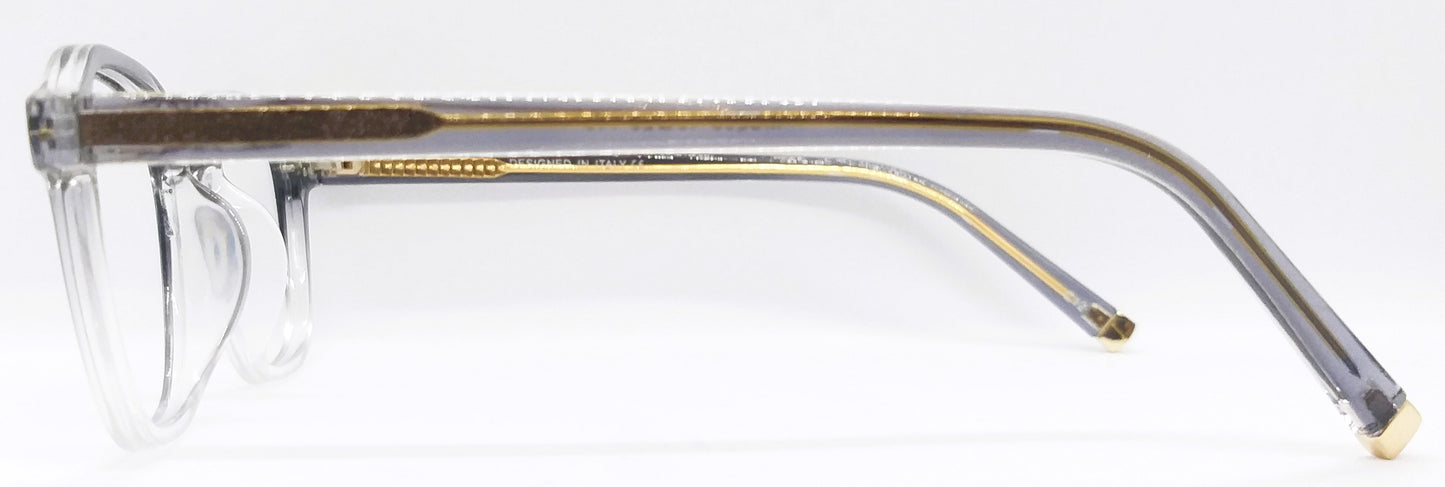 VE Target Grey & White Transparent Square Frame for Men & Women