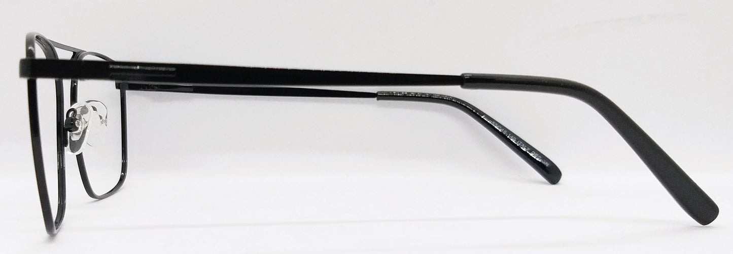 VE Square Black Metal Frame for Men & Women