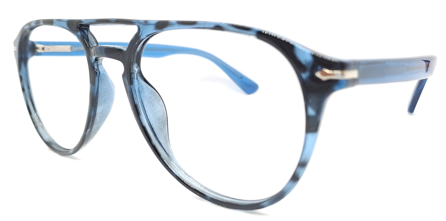 VE Texture Blue Aviator Frame for Men & Women