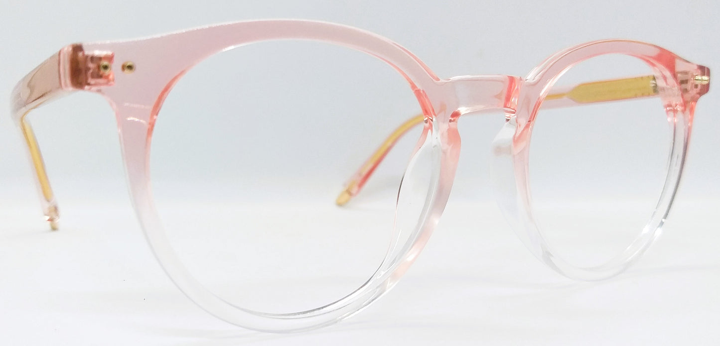 VE Target Pink & White Transparent Square Frame for Men & Women