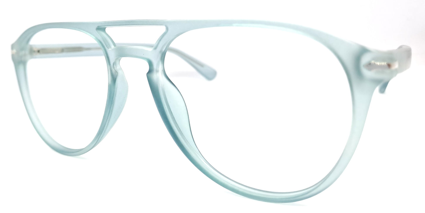 VE Transparent Blue Aviator Frame for Men & Women