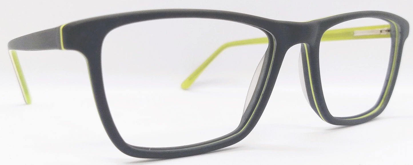 VE Graphite Rectangle Hustle Frame for Men & Women