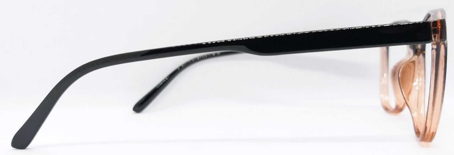 VE Black & Orange Round Frame for Men & Women