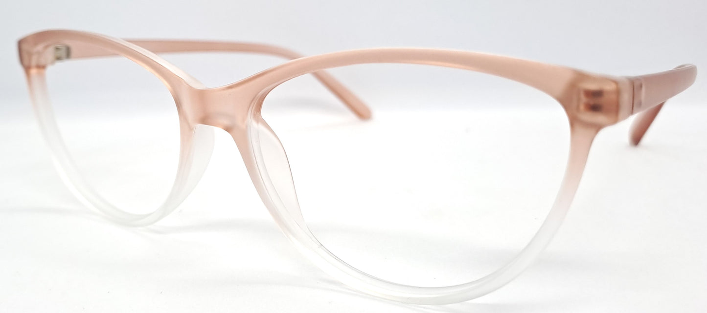VE Peach & White Cat Eye Frame for Men & Women