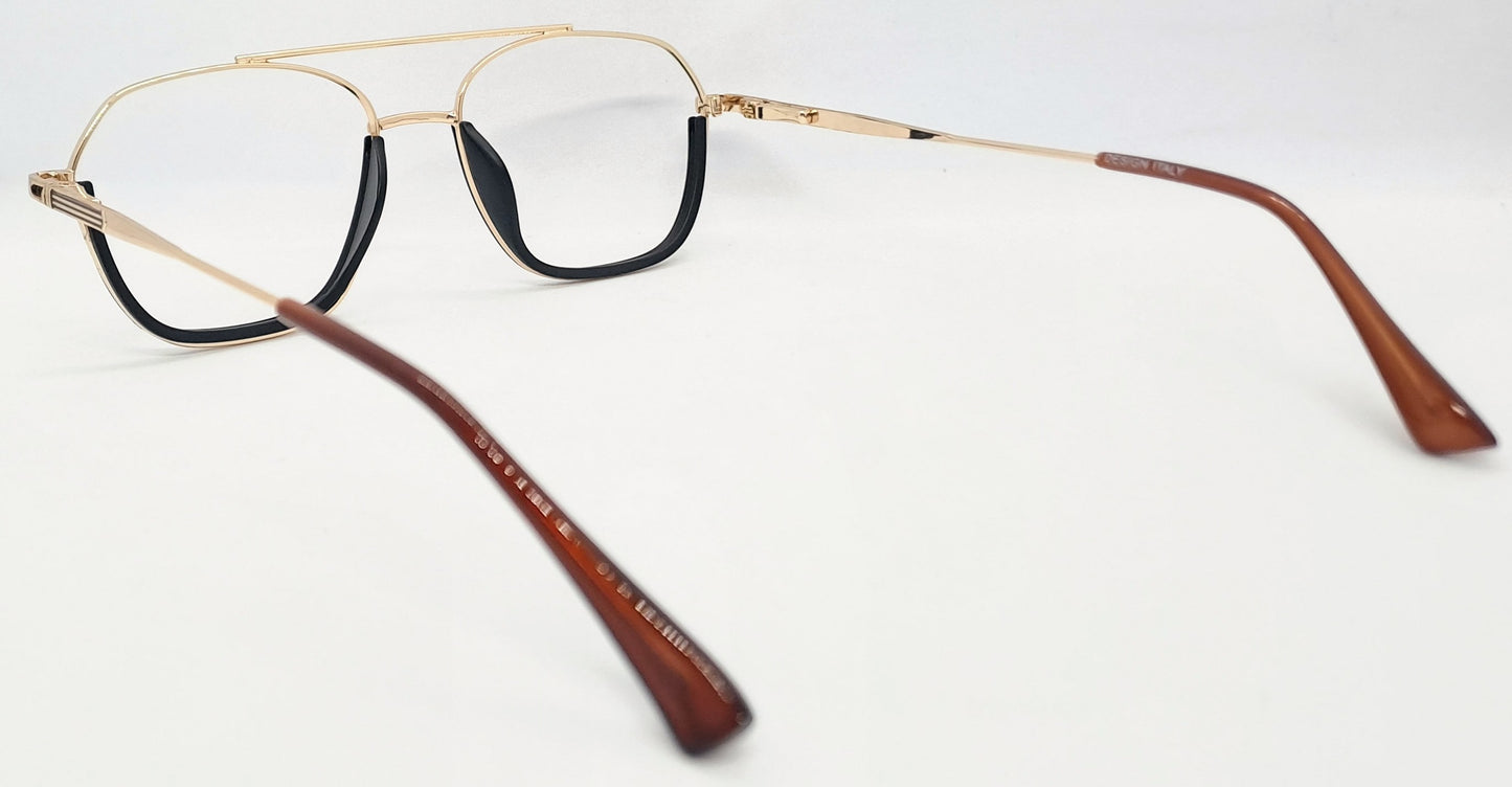 VE Gold & Black Square Frame for Men & Women