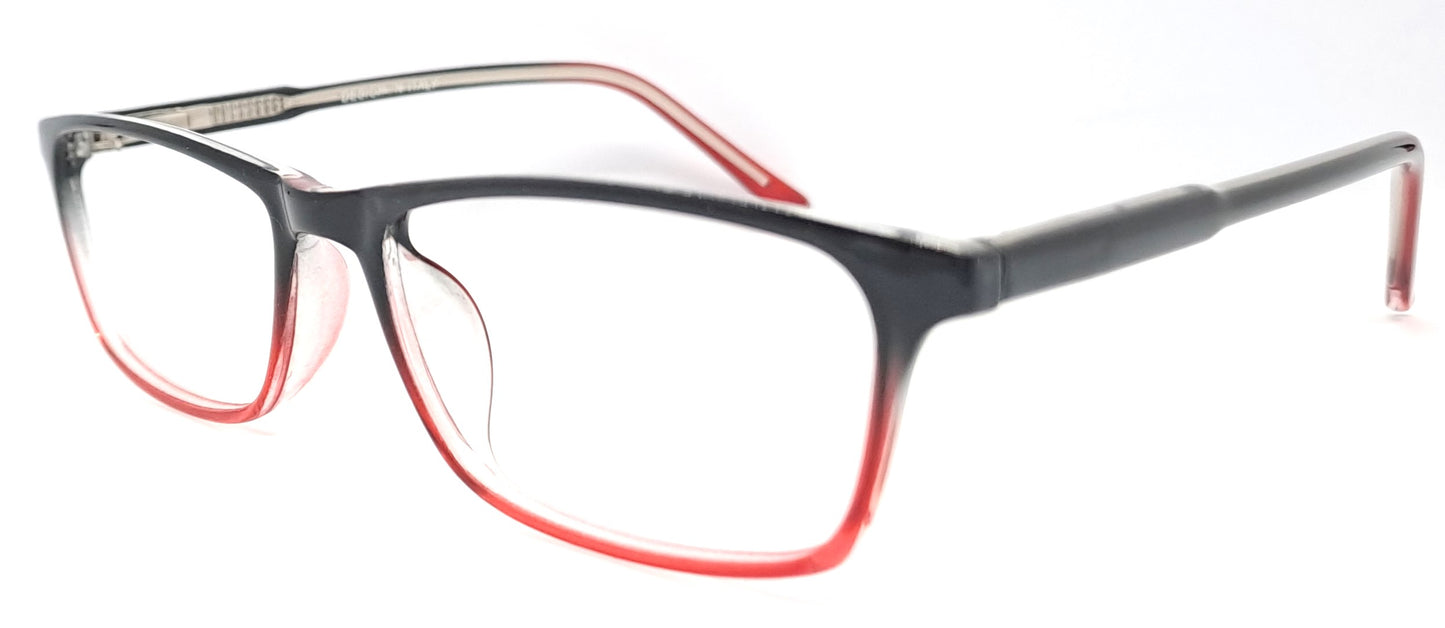VE Black & Red Rectangle Frame for Men & Women