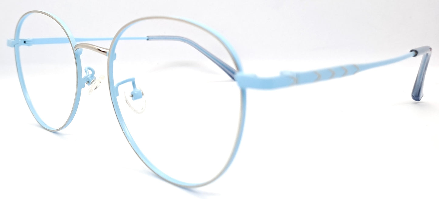 GA Blue Round Metal Frame for Men & Women