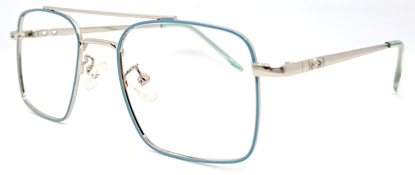 VE Sky Blue & Silver Square Frame