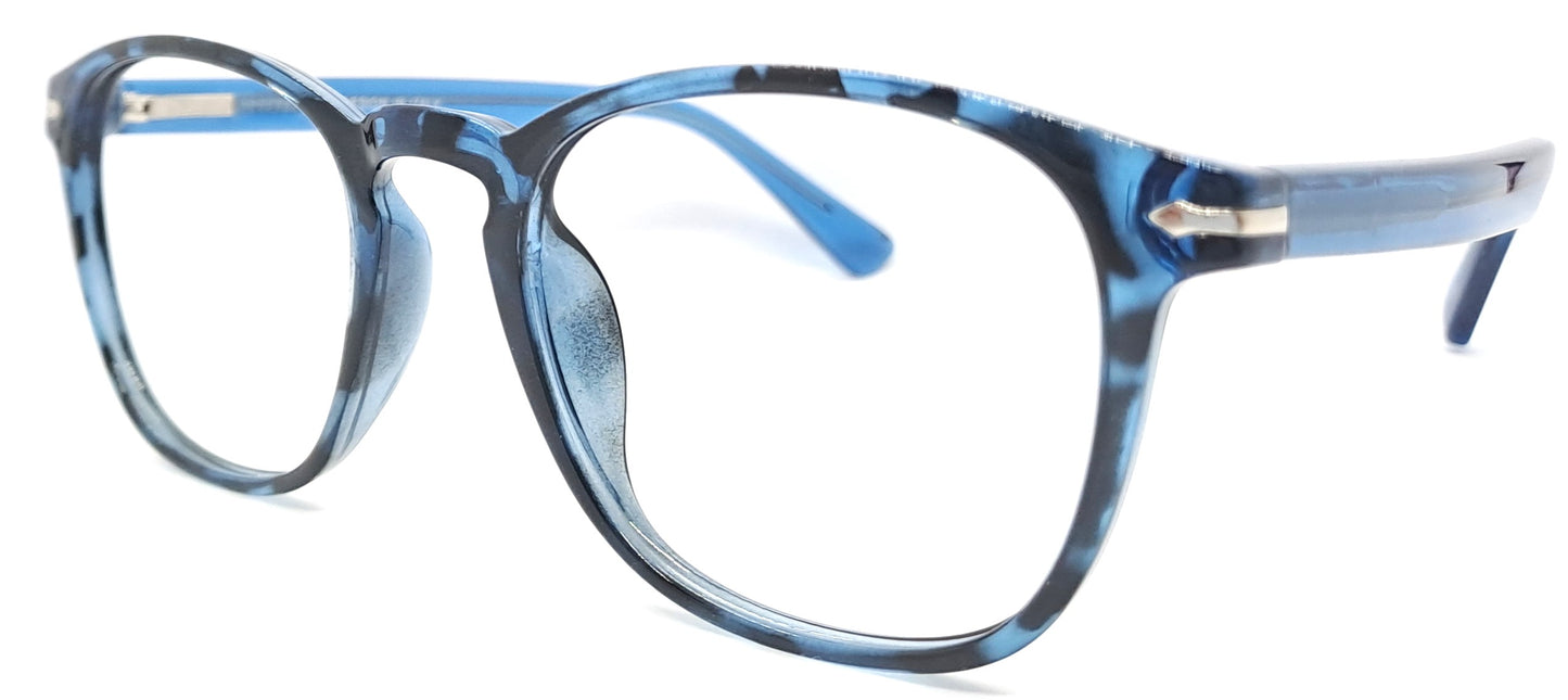 VE Texture Blue Square Frame for Men & Women