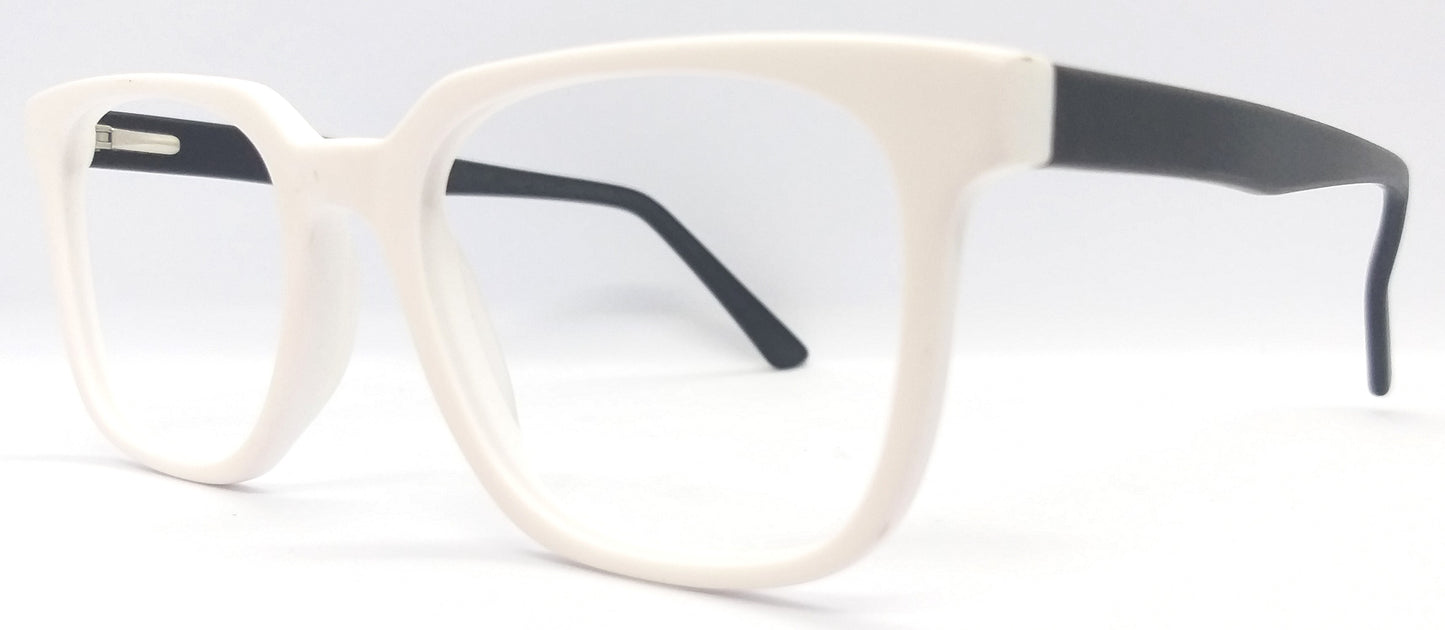 VE Pure White Square Hustle Frame for Men & Women