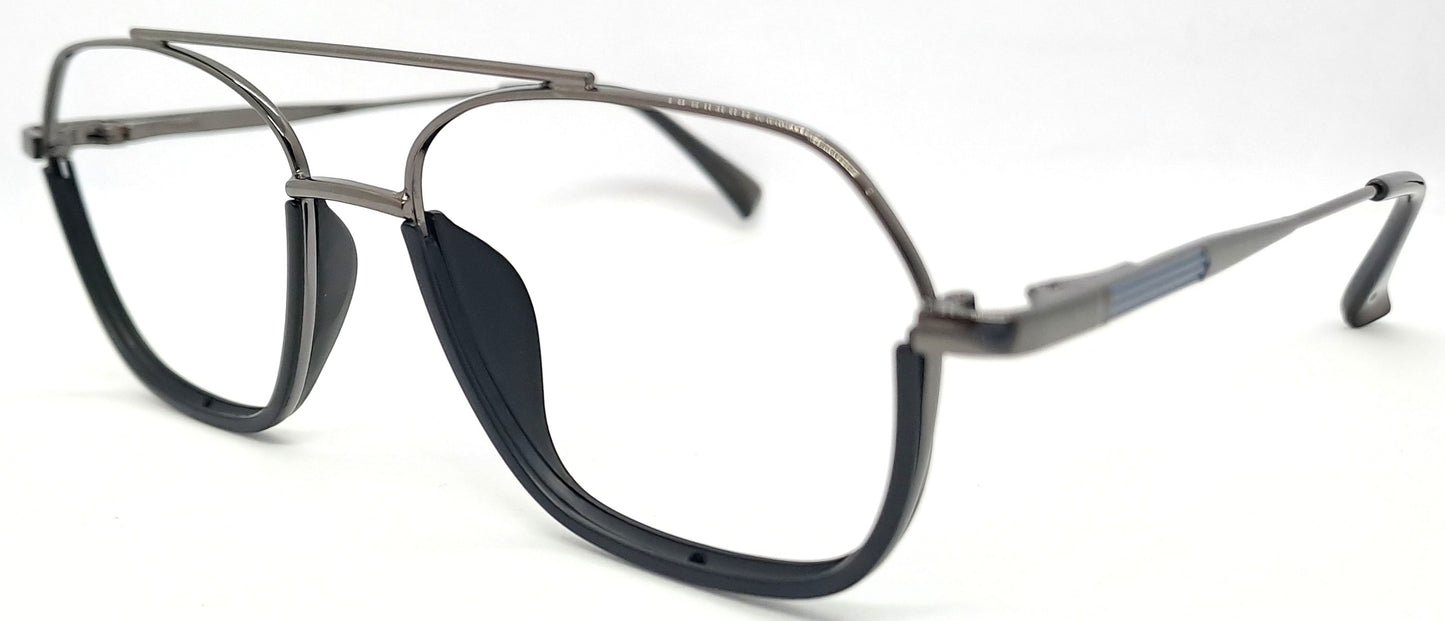 VE Gunmetal Square Frame for Men & Women