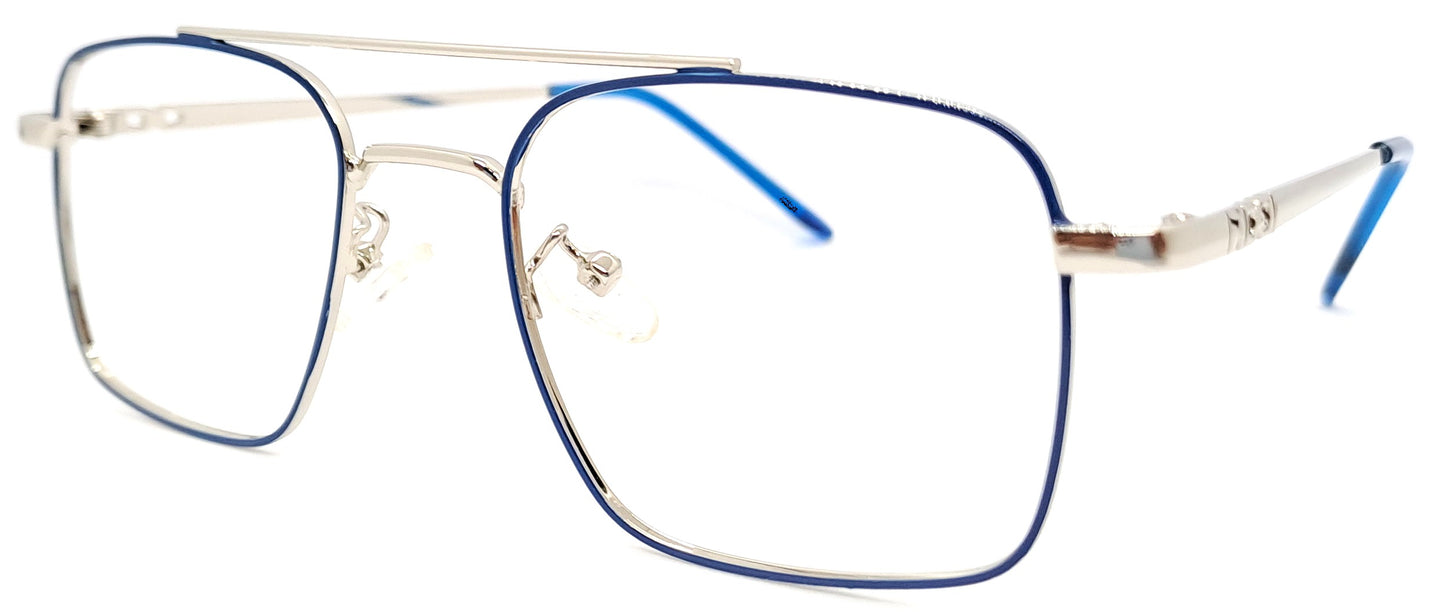 VE Blue & Silver Square Frame